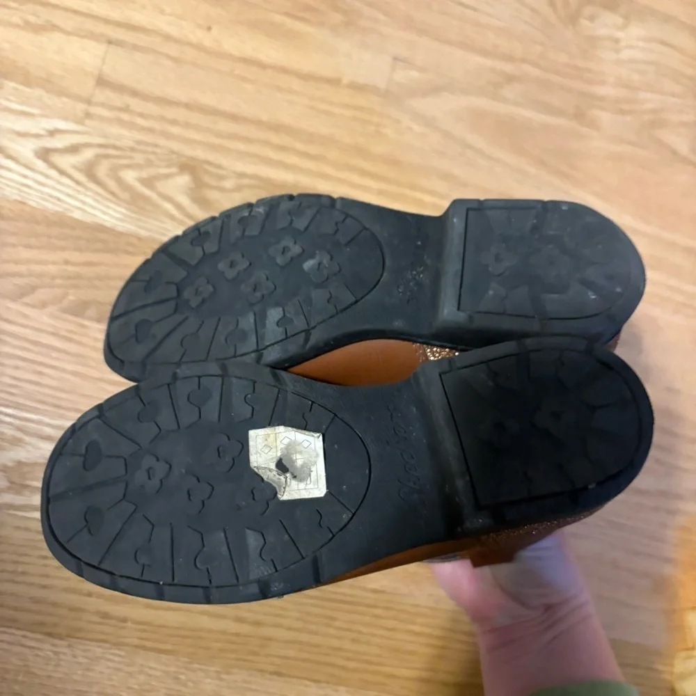 Skechers Butterfly Brown Kids Boots Sz 13 Glitter Girls Zip Side